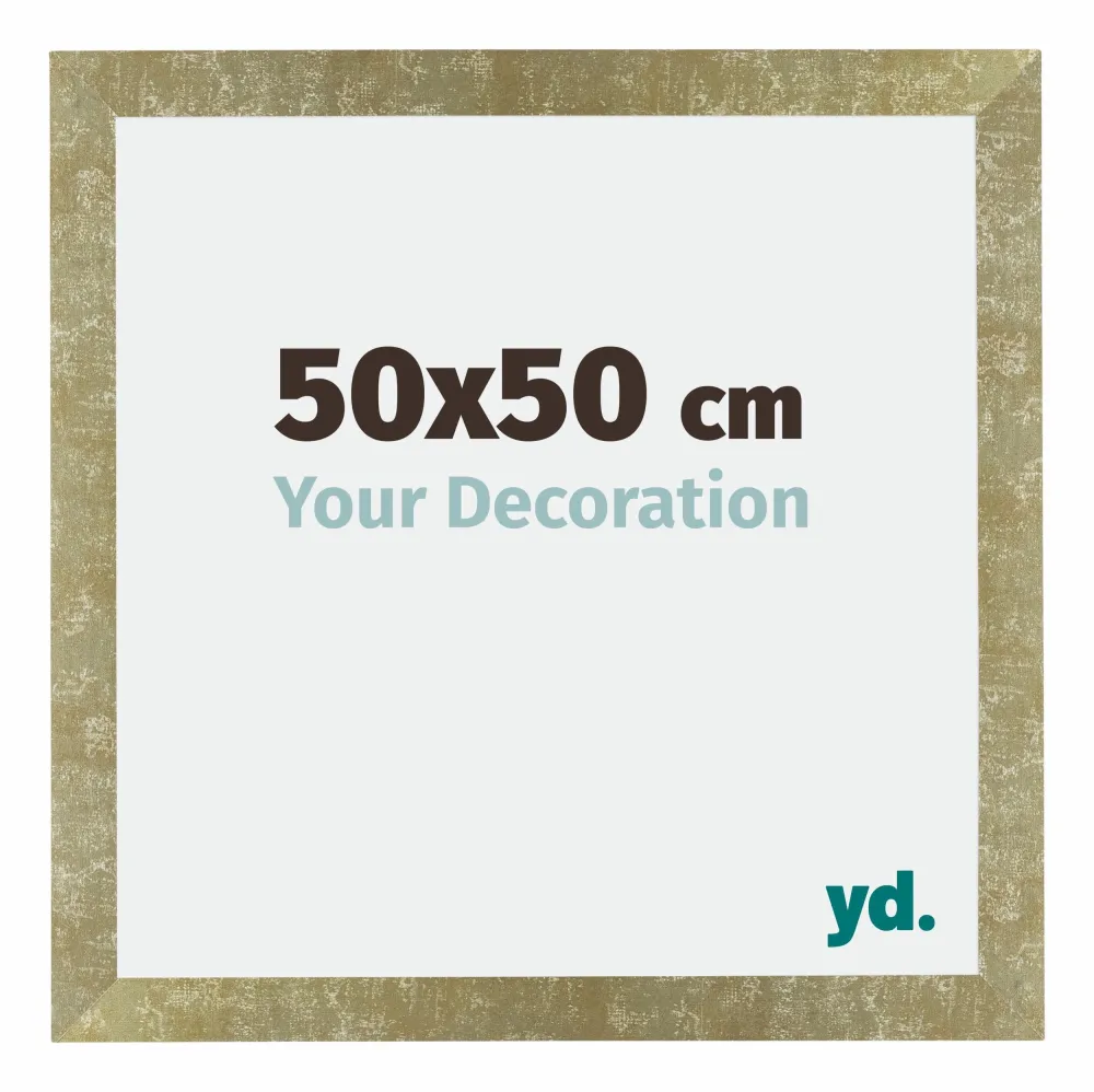 Bilderrahmen 50x50 cm - Gold Antik - MDF - Mura