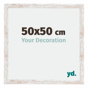 Bilderrahmen 50x50 cm - White Wash - MDF - Catania