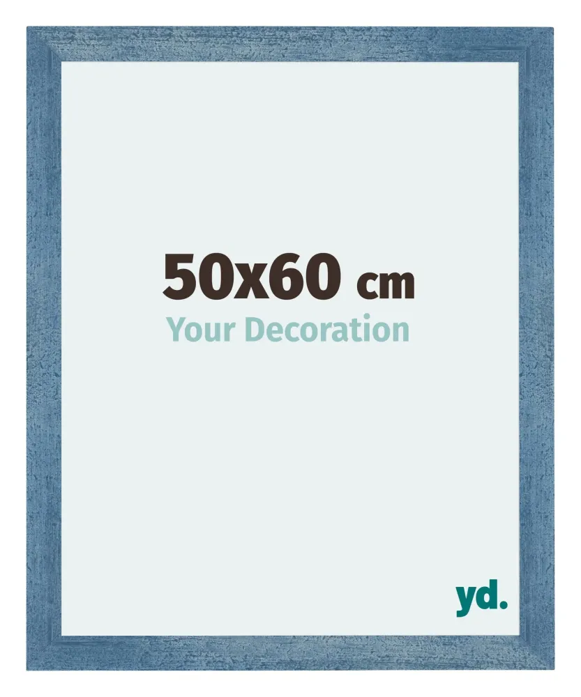Bilderrahmen 50x60 cm - Hellblau Gewischt - MDF - Mura