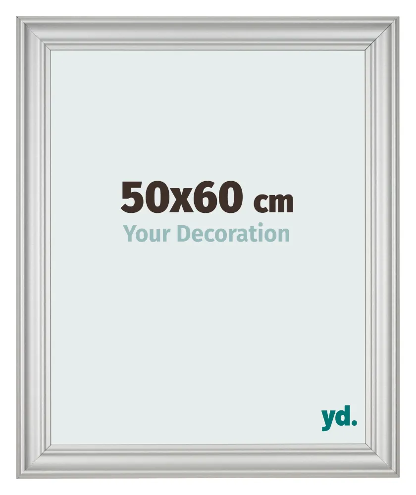 Bilderrahmen 50x60 cm - Silber Matt - MDF - Lazio