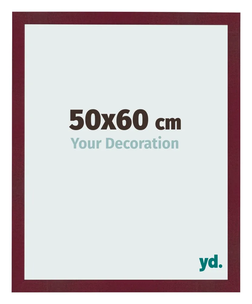 Bilderrahmen 50x60 cm - Weinrot Gewischt - MDF - Bologna