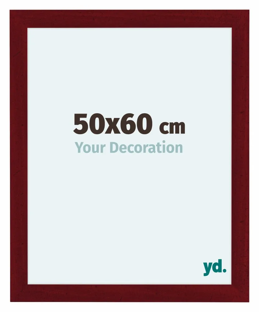 Bilderrahmen 50x60 cm - Weinrot Gewischt - MDF - Como