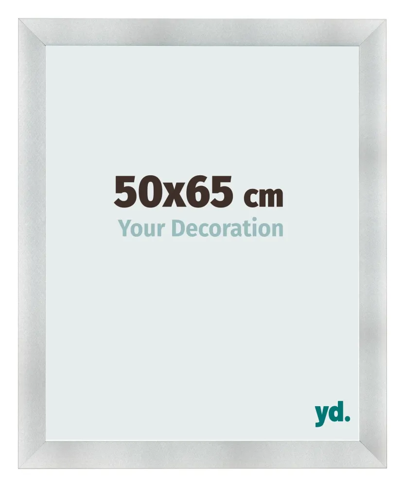 Bilderrahmen 50x65 cm - Aluminium Gebürstet - MDF - Pisa