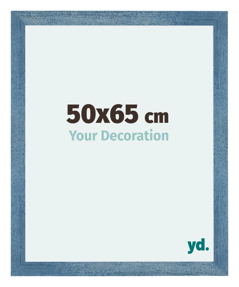 Bilderrahmen 50x65 cm - Hellblau Gewischt - MDF - Mura