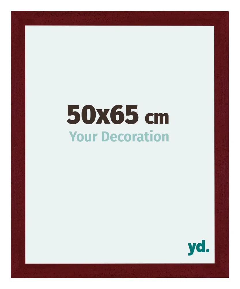 Bilderrahmen 50x65 cm - Weinrot Gewischt - MDF - Mura