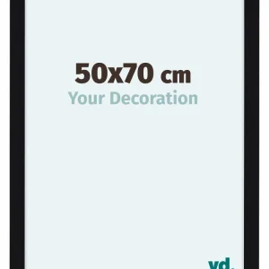 Bilderrahmen 50x70 cm - Schwarz Hochglanz - MDF - Como
