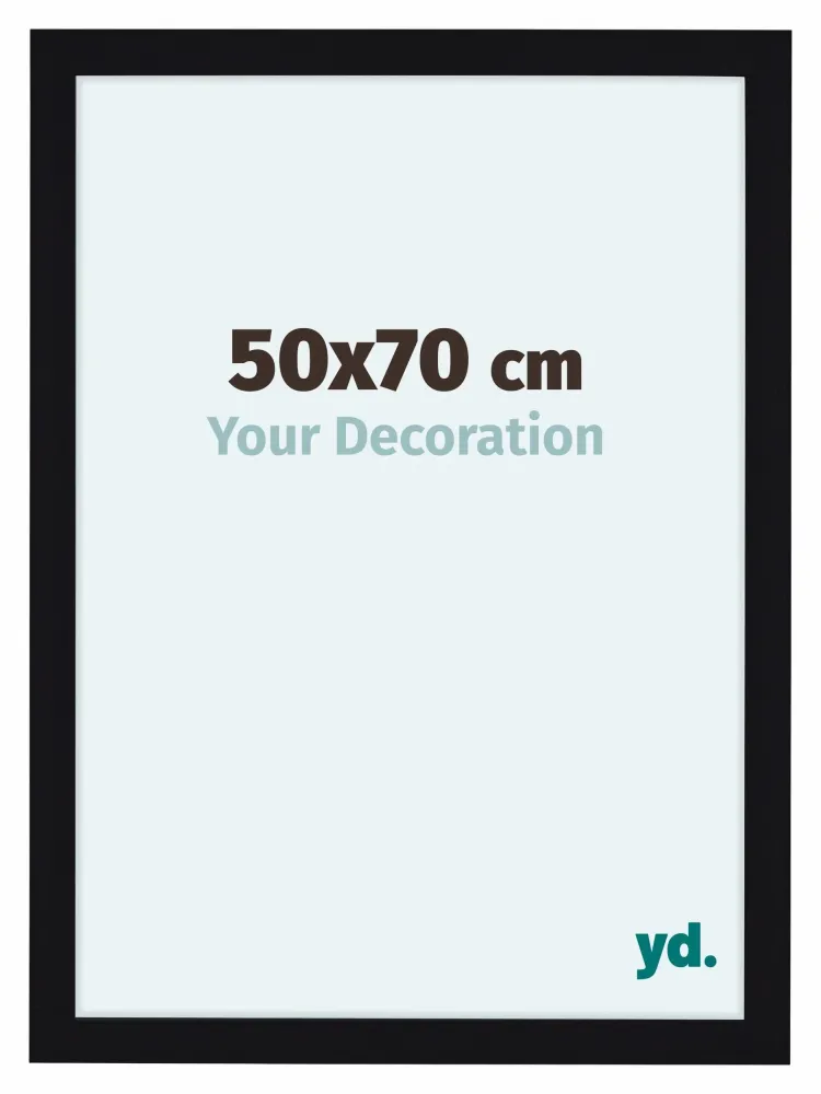 Bilderrahmen 50x70 cm - Schwarz Hochglanz - MDF - Como