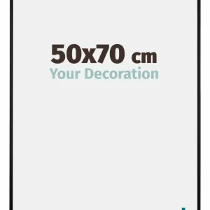 Bilderrahmen 50x70 cm - Schwarz Matt - Aluminium - Kent