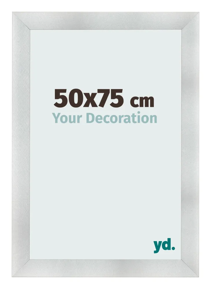 Bilderrahmen 50x75 cm - Aluminium Gebürstet - MDF - Pisa
