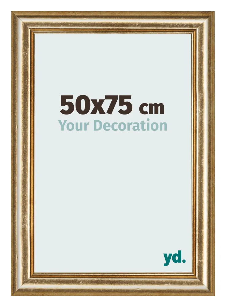 Bilderrahmen 50x75 cm - Gold Antik - MDF - Lazio