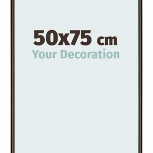 Bilderrahmen 50x75 cm - Nussbaum Struktur - Aluminium - New York