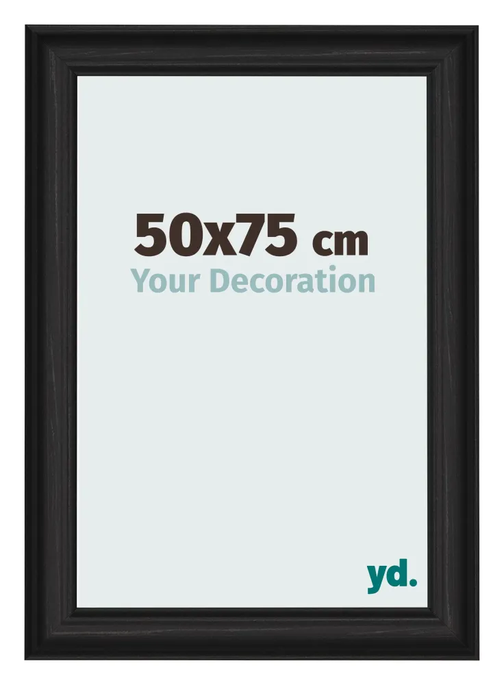 Bilderrahmen 50x75 cm - Schwarz Gemasert - MDF - Lazio