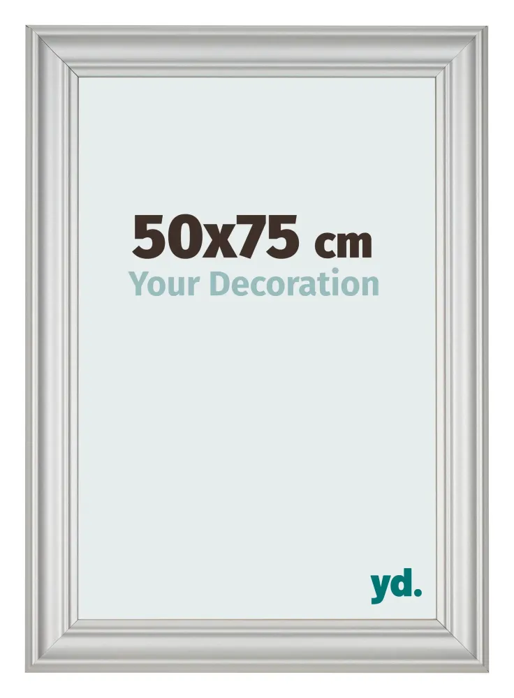 Bilderrahmen 50x75 cm - Silber Matt - MDF - Lazio