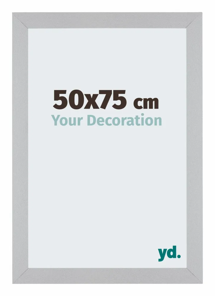 Bilderrahmen 50x75 cm - Silber Matt - MDF - Mura