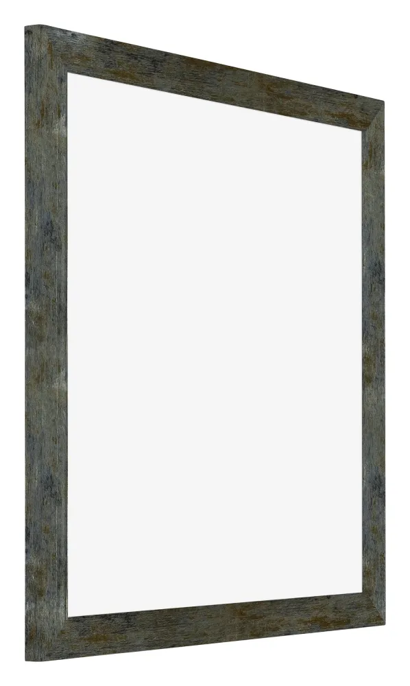 Bilderrahmen 55x55 cm - Blau Gold Meliert - MDF - Mura