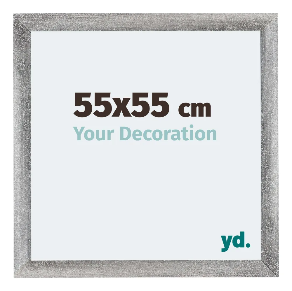Bilderrahmen 55x55 cm - Grau Gewischt - MDF - Mura