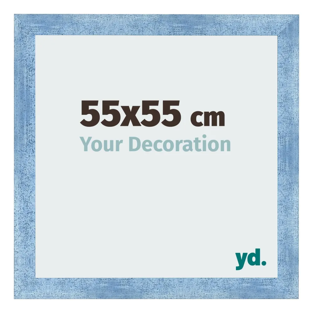 Bilderrahmen 55x55 cm - Hellblau Gewischt - MDF - Pisa