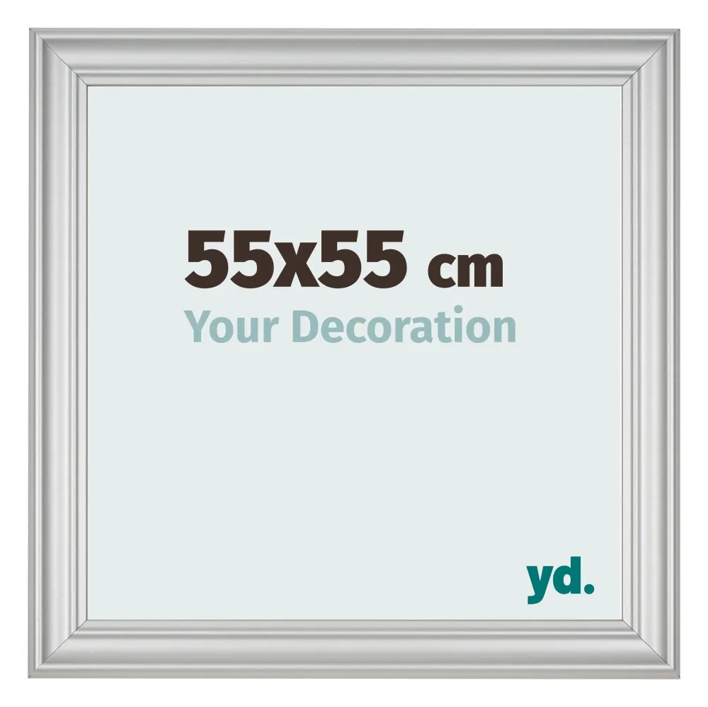 Bilderrahmen 55x55 cm - Silber Matt - MDF - Lazio