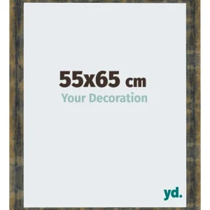 Bilderrahmen 55x65 cm - Blau Gold Meliert - MDF - Pisa