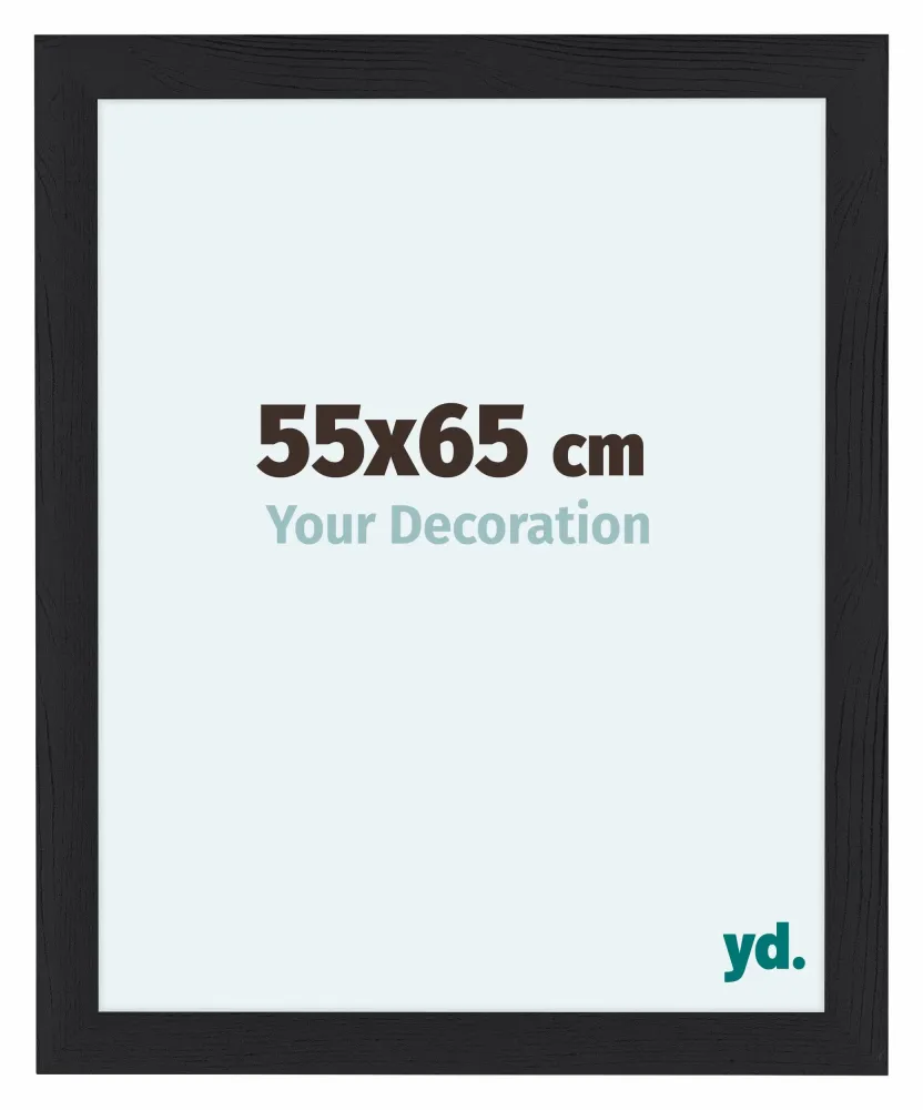Bilderrahmen 55x65 cm - Schwarz Gemasert - MDF - Como