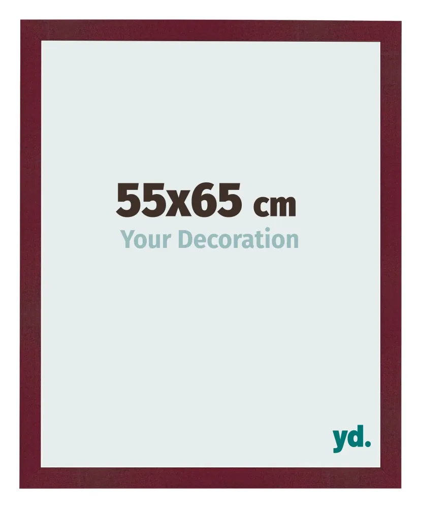 Bilderrahmen 55x65 cm - Weinrot Gewischt - MDF - Bologna