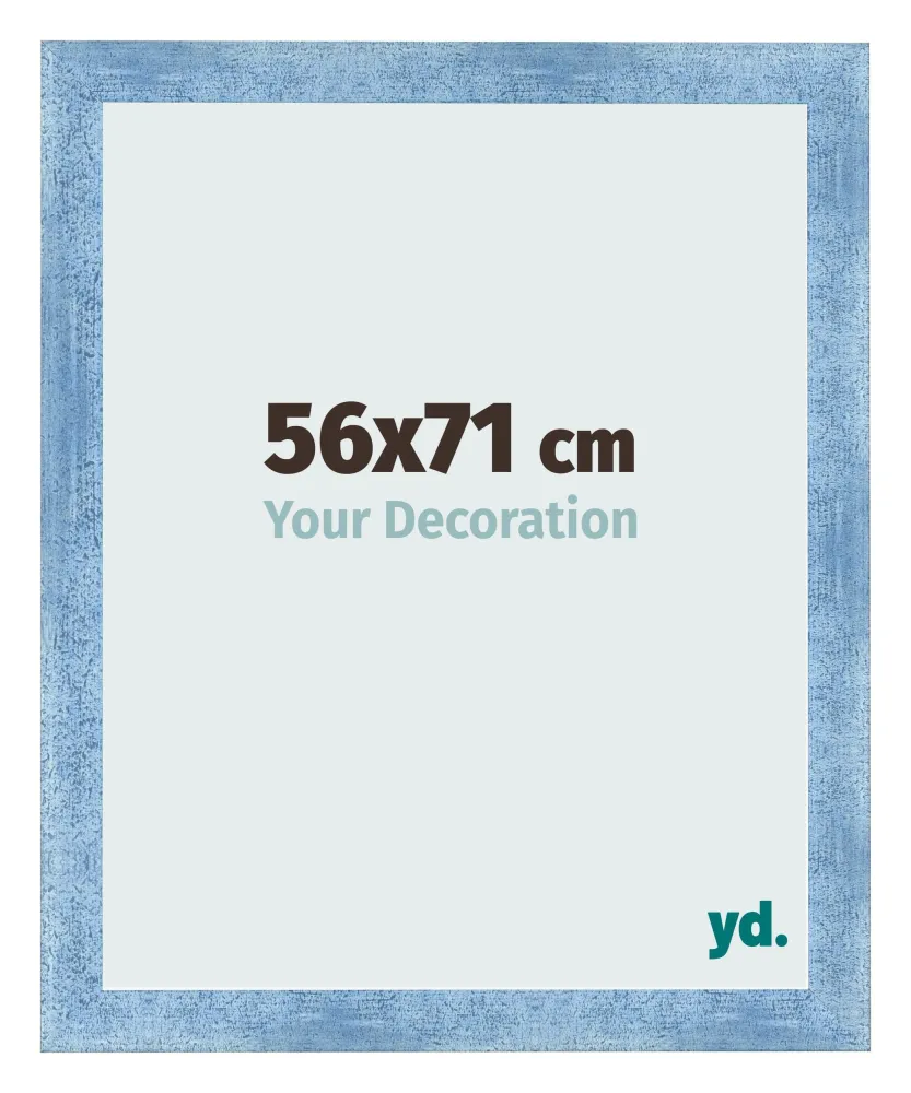 Bilderrahmen 56x71 cm - Hellblau Gewischt - MDF - Pisa