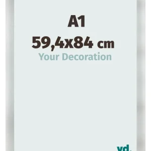 Bilderrahmen A1 - 59,4x84 cm - Aluminium Gebürstet - MDF - Pisa