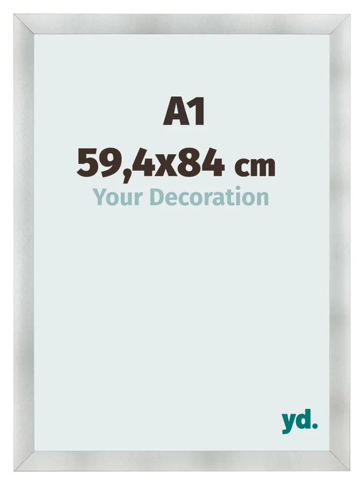 Bilderrahmen A1 - 59,4x84 cm - Aluminium Gebürstet - MDF - Pisa