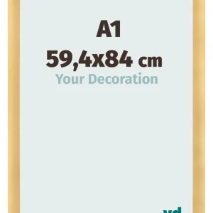Bilderrahmen A1 - 59,4x84 cm - Gold Matt - MDF - Pisa