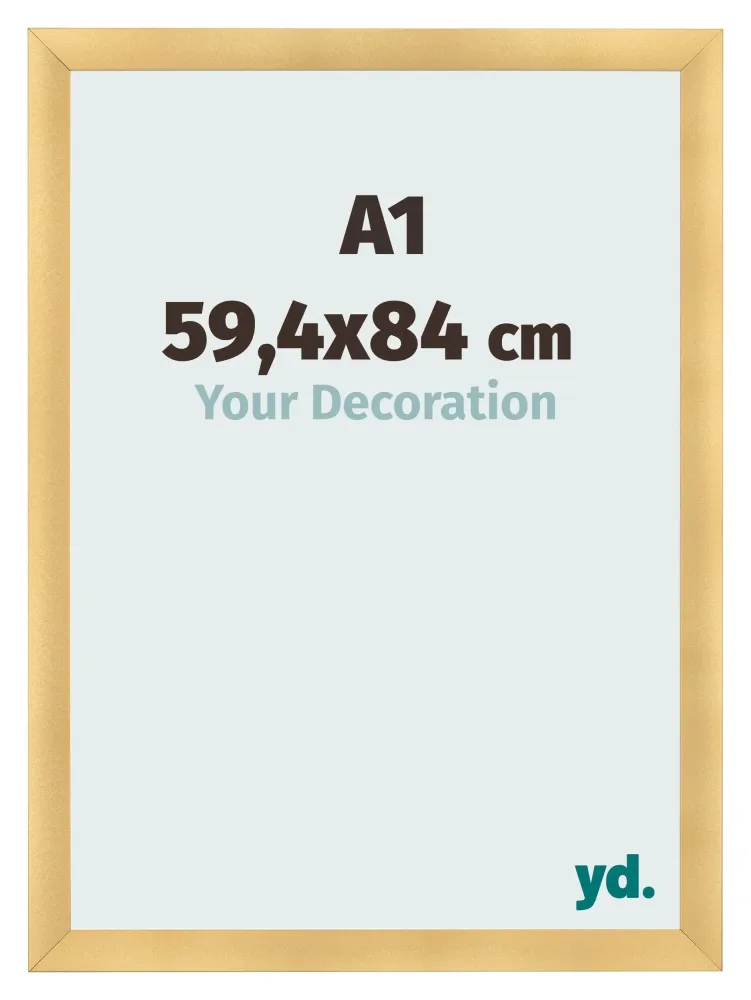 Bilderrahmen A1 - 59,4x84 cm - Gold Matt - MDF - Pisa