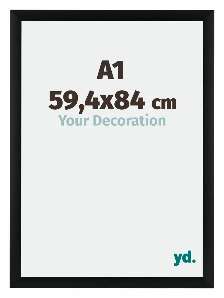 Bilderrahmen A1 - 59,4x84 cm - Schwarz Gebürstet - Aluminium - Tucson