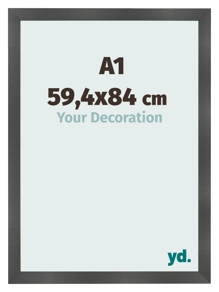 Bilderrahmen A1 - 59,4x84 cm - Schwarz Matt - MDF - Pisa