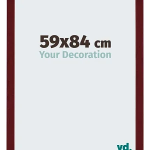 Bilderrahmen 59x84 cm - Weinrot Gewischt - MDF - Mura