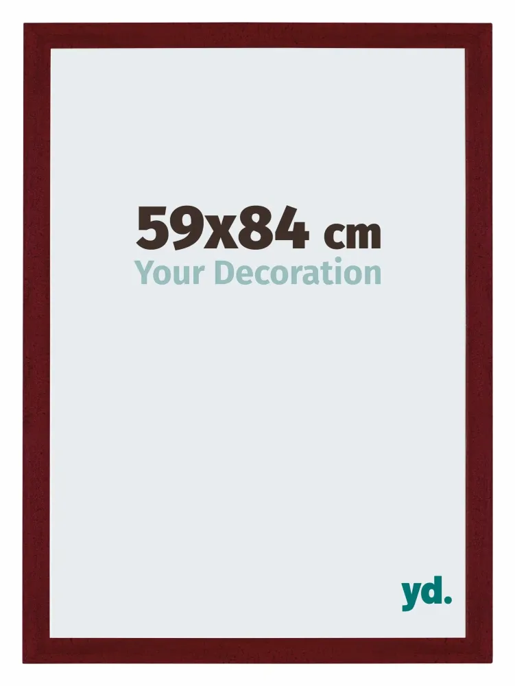 Bilderrahmen 59x84 cm - Weinrot Gewischt - MDF - Mura