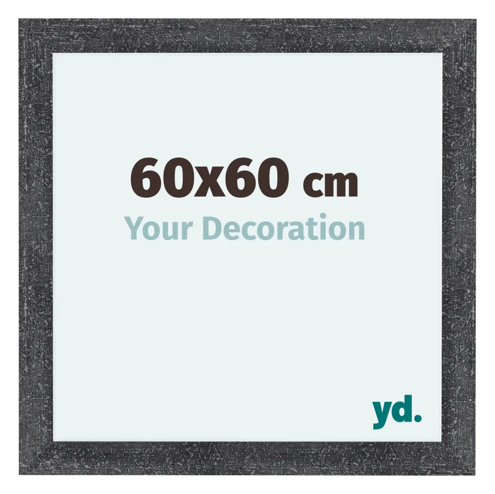 Bilderrahmen 60x60 cm - Grau Gewischt - MDF - Como