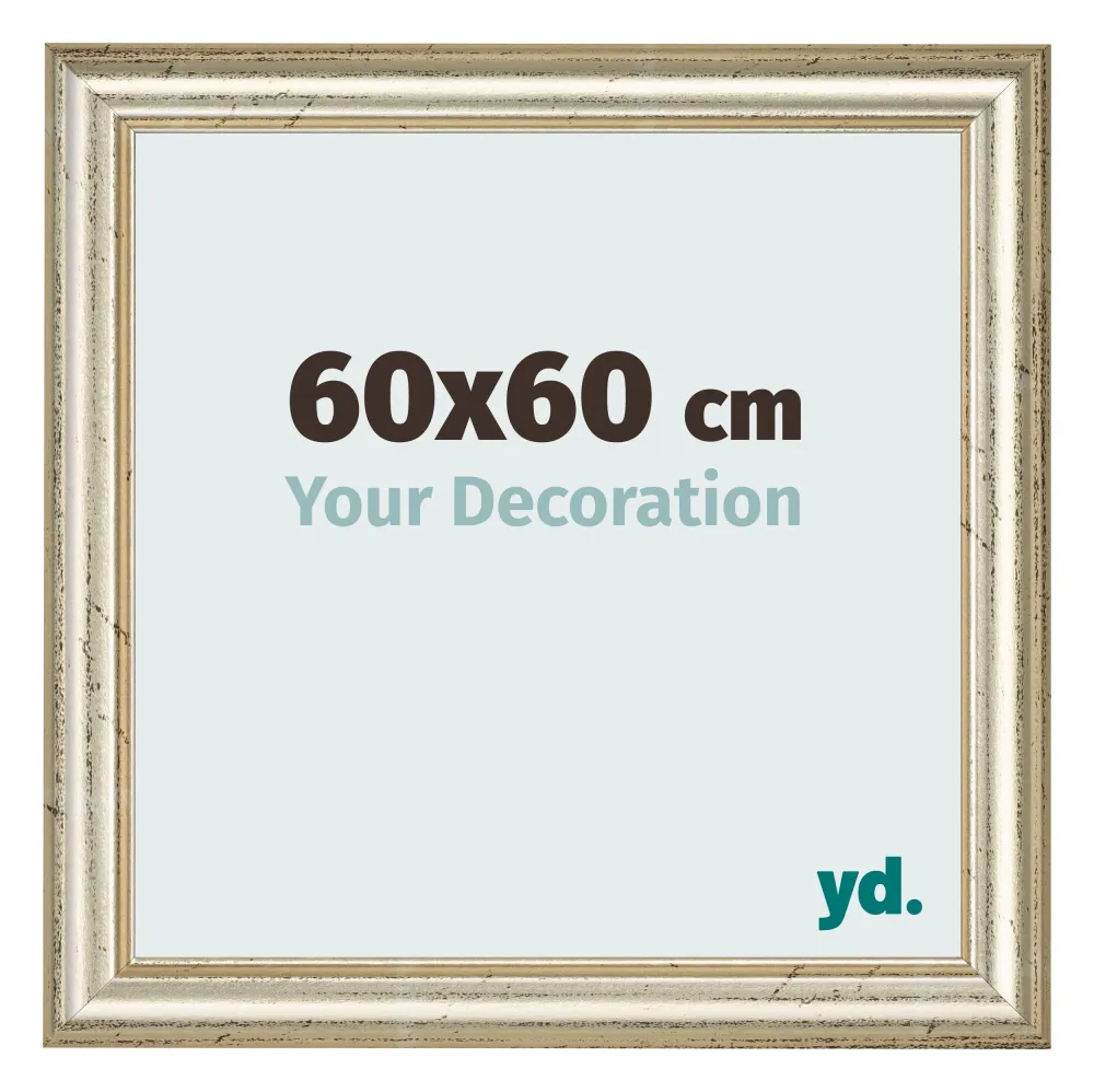 Bilderrahmen 60x60 cm - Metallglanz - MDF - Lazio