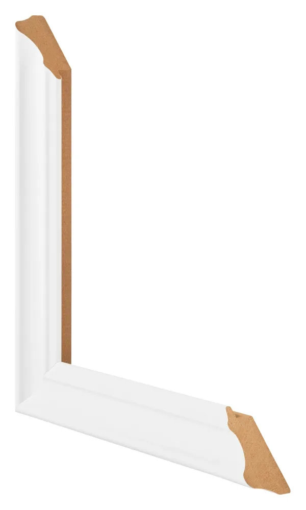 Bilderrahmen 60x60 cm - Weiß Gemasert - MDF - Lazio