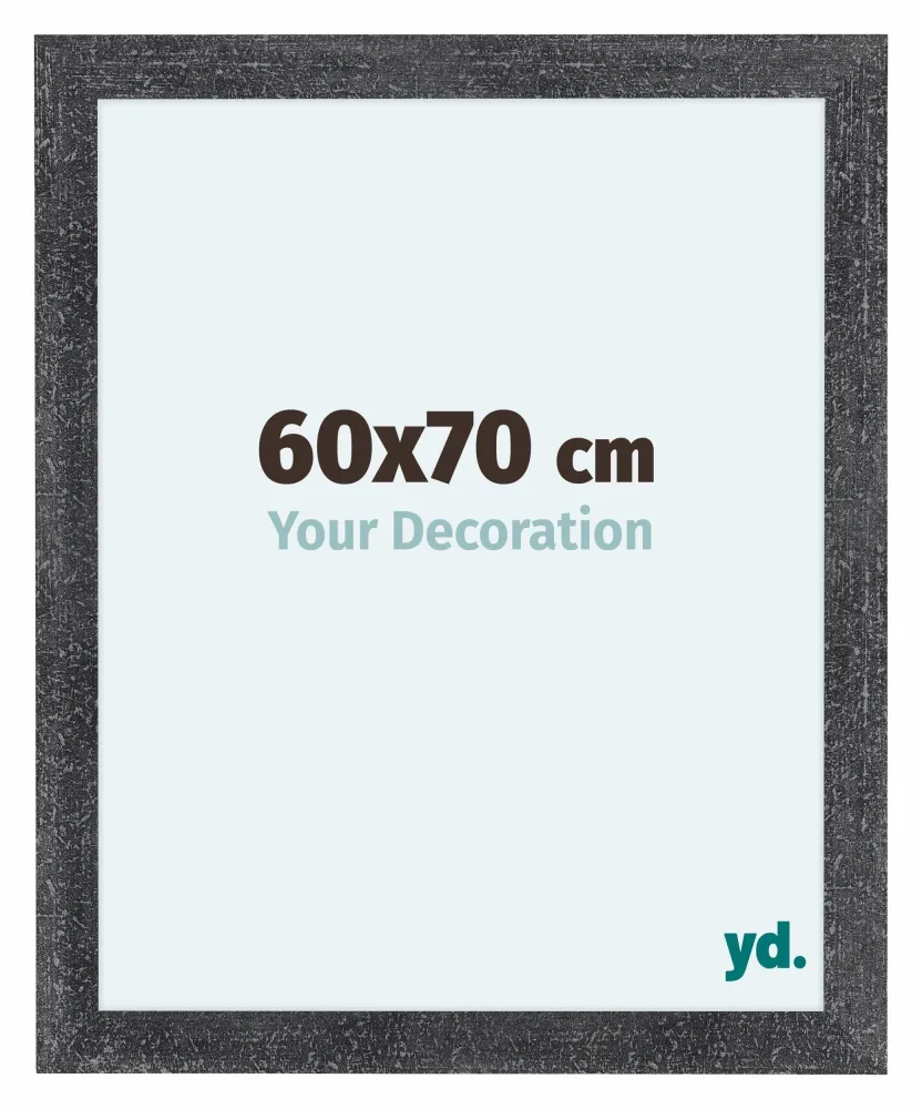Bilderrahmen 60x70 cm - Grau Gewischt - MDF - Como