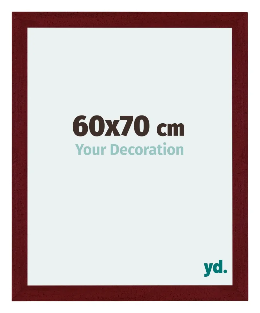 Bilderrahmen 60x70 cm - Weinrot Gewischt - MDF - Mura