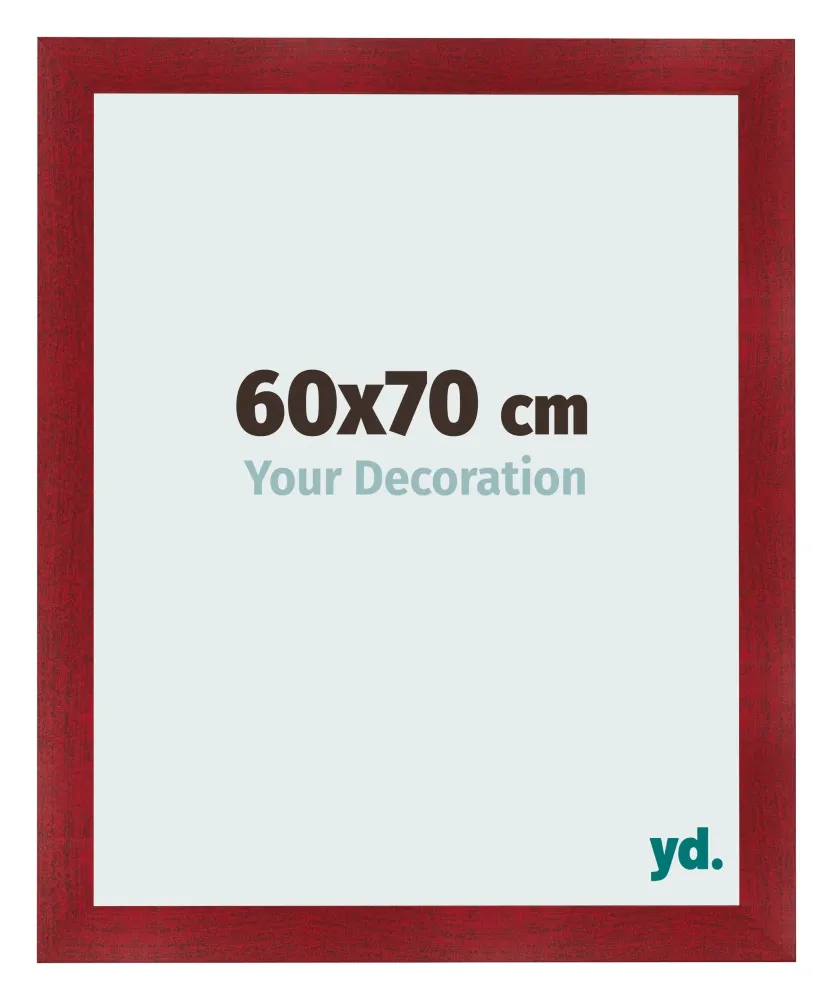 Bilderrahmen 60x70 cm - Weinrot Gewischt - MDF - Pisa