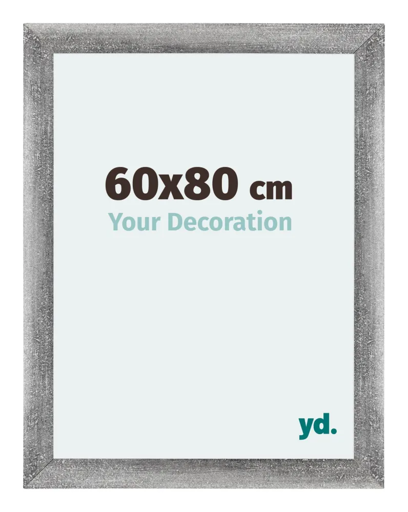 Bilderrahmen 60x80 cm - Grau Gewischt - MDF - Mura