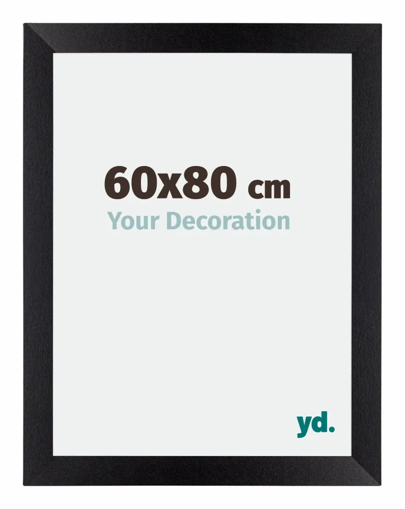 Bilderrahmen 60x80 cm - Schwarz Matt - MDF - Mura