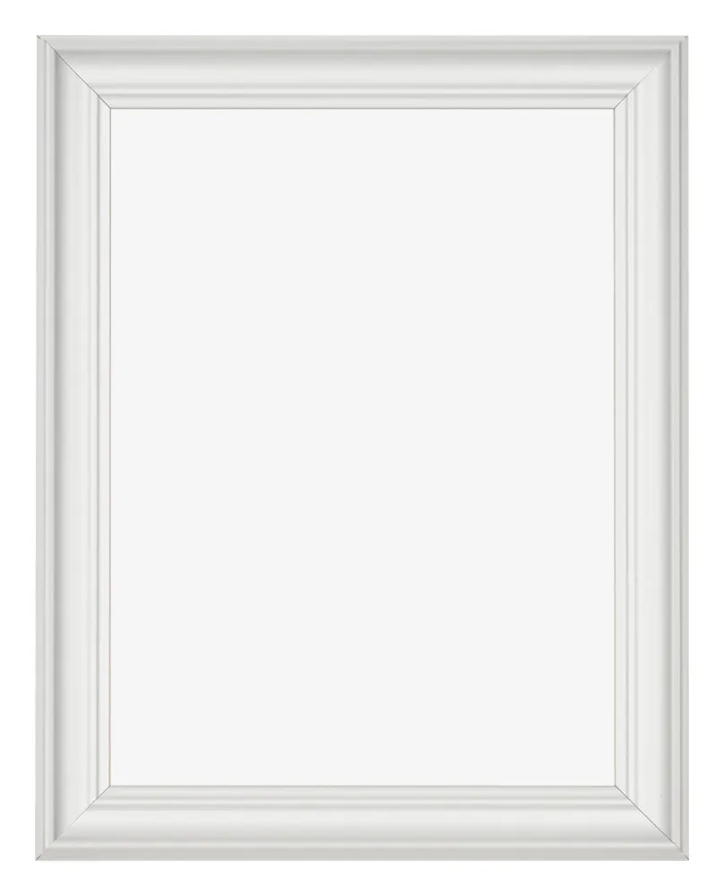 Bilderrahmen 60x80 cm - Weiß Gemasert - MDF - Lazio