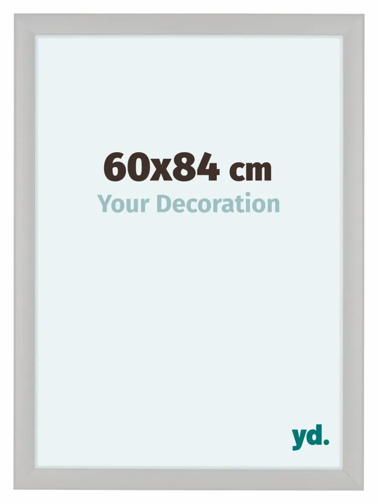 Bilderrahmen 60x84 cm - Weiß Gemasert - MDF - Como