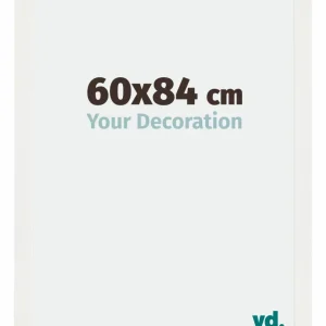 Bilderrahmen 60x84 cm - Weiss Gemasert - MDF - Mura