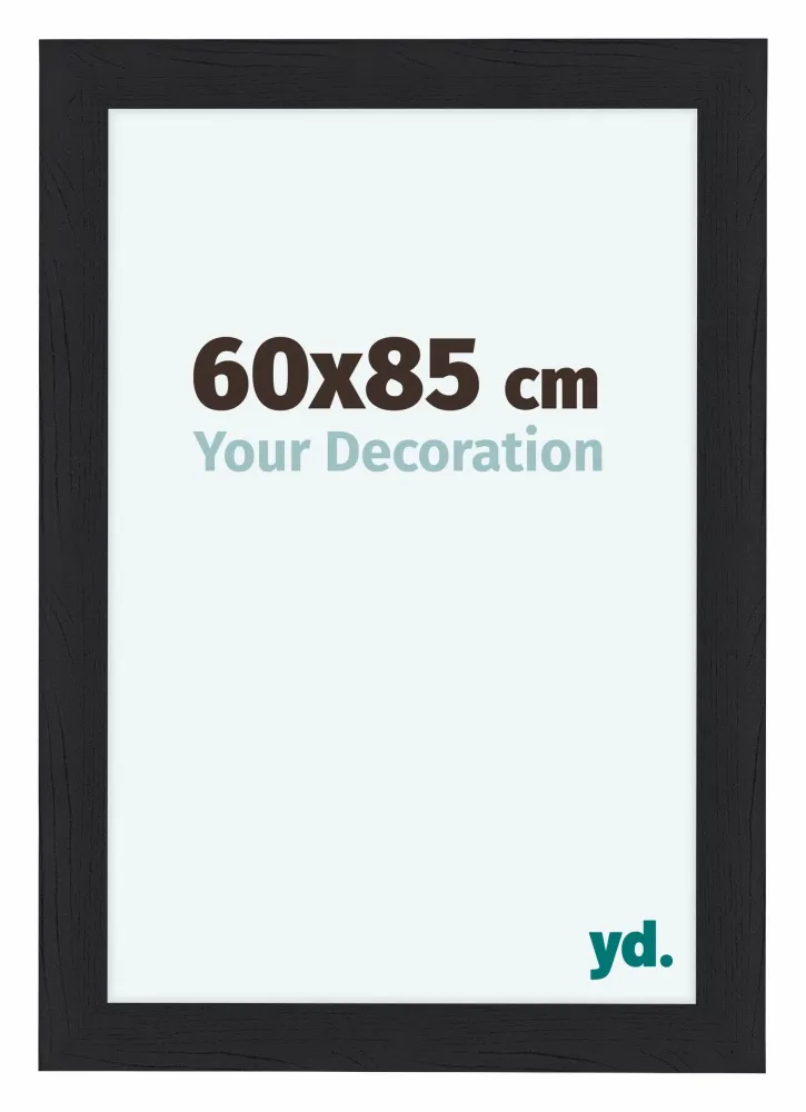 Bilderrahmen 60x85 cm - Schwarz Gemasert - MDF - Como