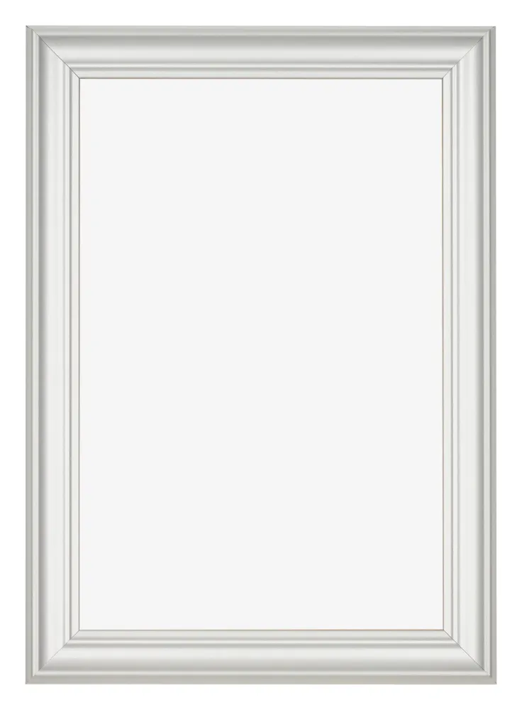 Bilderrahmen 60x85 cm - Weiß Gemasert - MDF - Lazio
