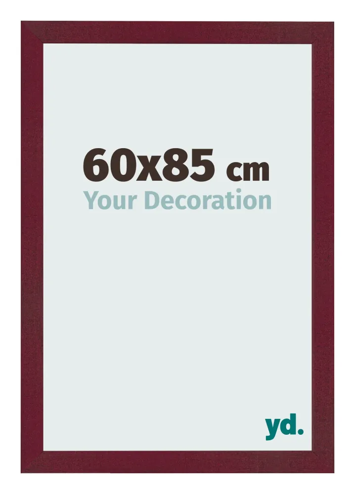 Bilderrahmen 60x85 cm - Weinrot Gewischt - MDF - Bologna