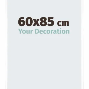 Bilderrahmen 60x85 cm - Weiss Hochglanz - Aluminium - Kent