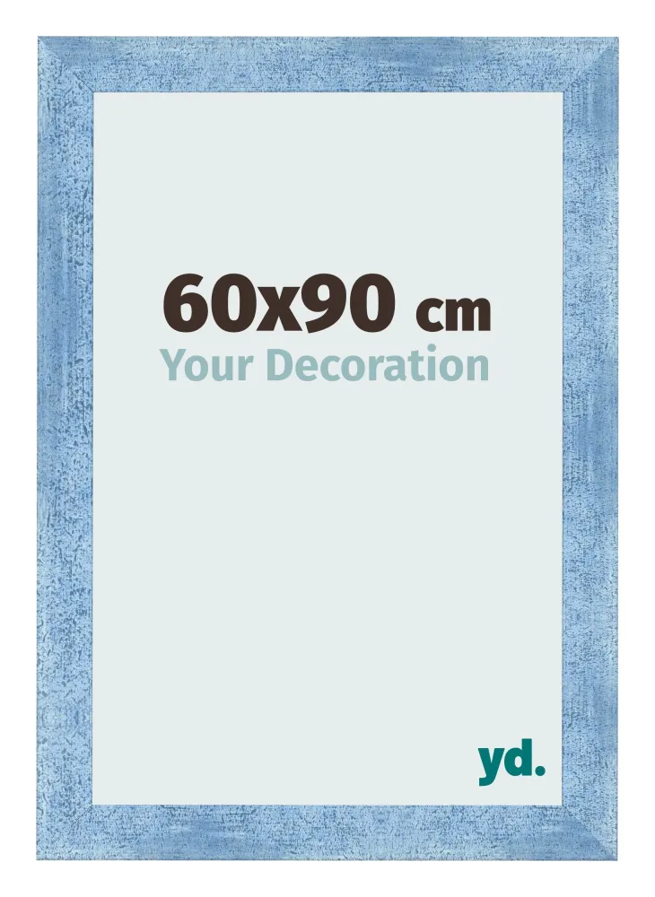 Bilderrahmen 60x90 cm - Hellblau Gewischt - MDF - Pisa